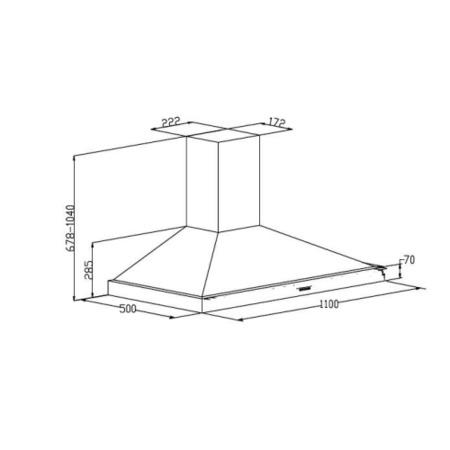 GRADE A1 - Belling CLASSIC 110CHIM 110cm Wide Chimney Cooker Hood Cream