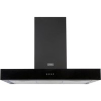 Stoves S900 Sterling Flat 90cm Wide Chimney Cooker Hood Black