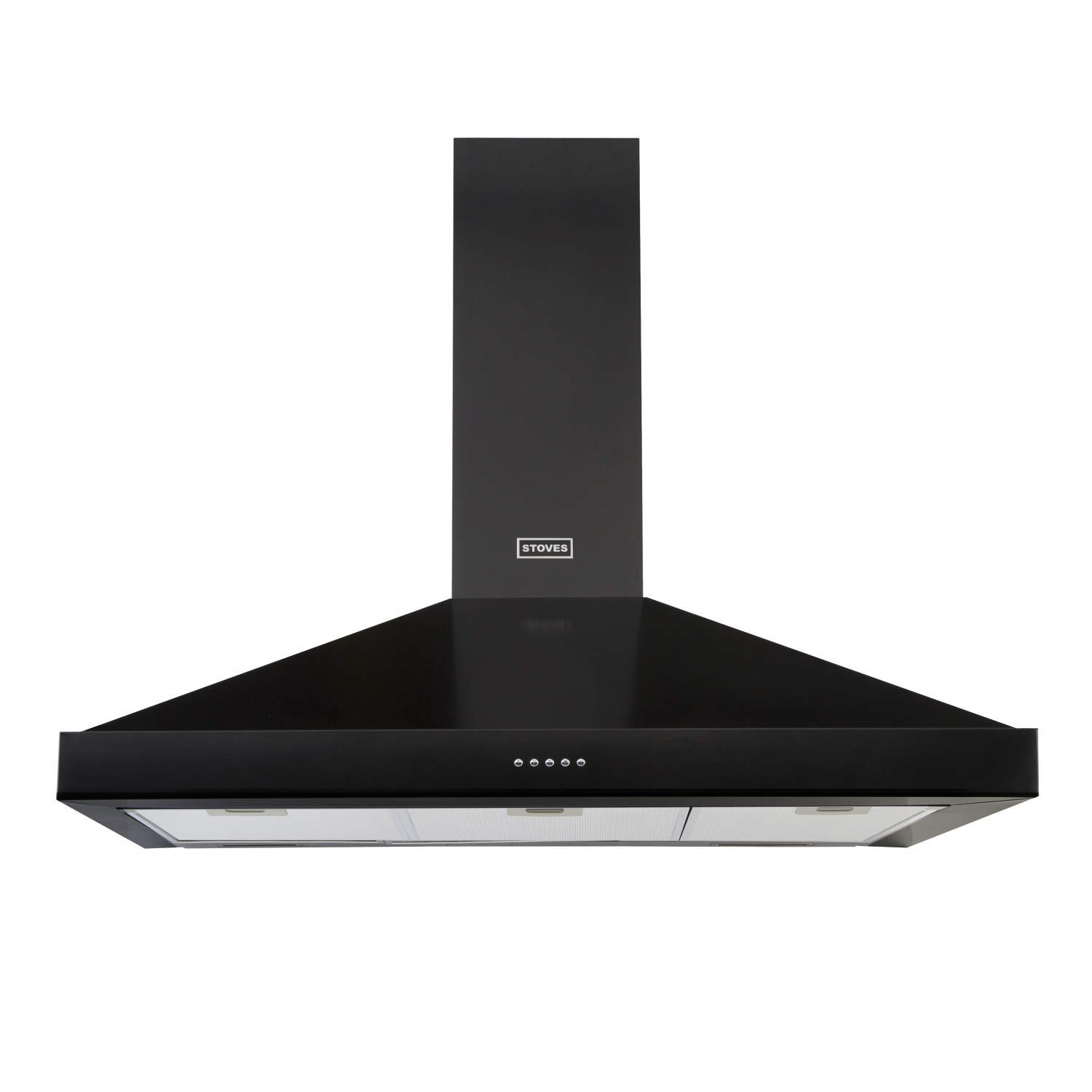 Stoves S900 Richmond 90cm Wide Chimney Cooker Hood Black 444442860