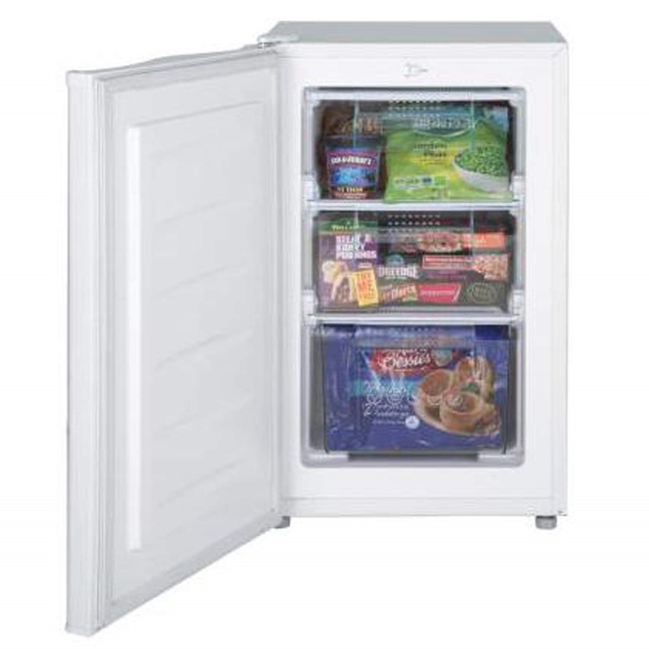 LEC U50263 50cm Wide Freestanding Upright Under Counter Freezer White