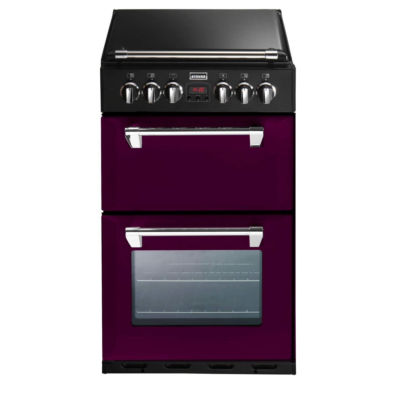 Stoves Richmond 550DFW Mini Range 55cm Dual Fuel Cooker Wild Berry 444442899 Appliances Direct