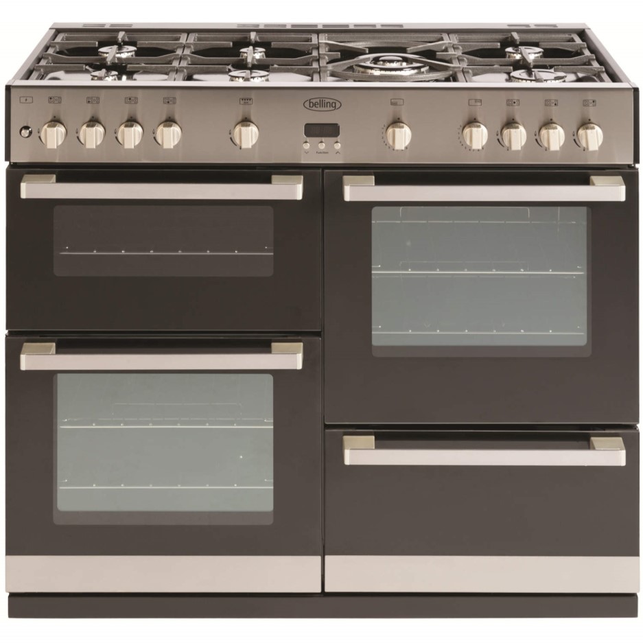 Belling DB4 100GT 100cm Wide Gas Range Cooker Stainless Steel