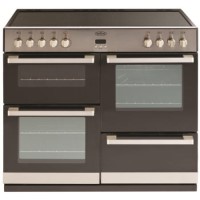 Belling DB4 100E 100cm Wide Electric Range Cooker With Ceramic Hob Stainless Steel