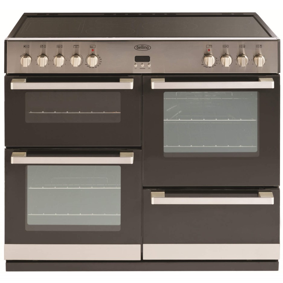 Belling DB4 100E 100cm Wide Electric Range Cooker With Ceramic Hob