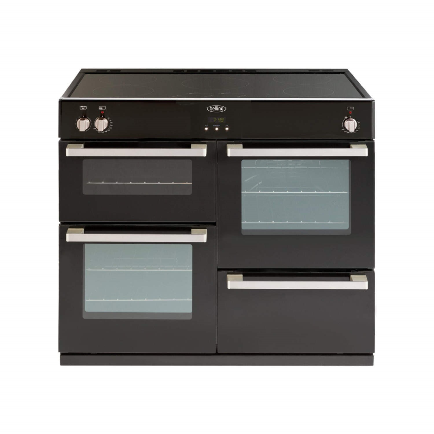 Belling DB4 100Ei 100cm Wide Electric Range Cooker With Induction Hob