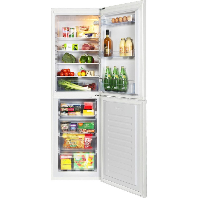 LEC TF60203W 195x60cm Frost Free Freestanding Fridge Freezer White