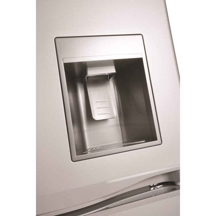 LEC TS55174WTD 174x55cm Static Freestanding Fridge Freezer With Water Dispenser - Silver