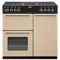 GRADE A1 - Belling Country Range 90cm Dual Fuel Range Cooker Cream