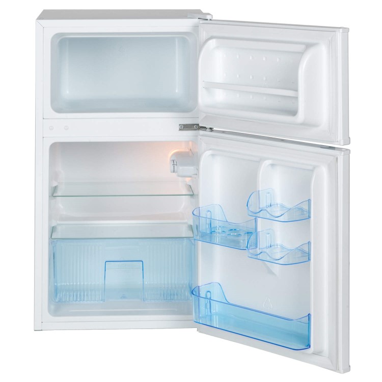 GRADE A2 - LEC T50084 50cm Under Counter Top Mount Freestanding Fridge Freezer White