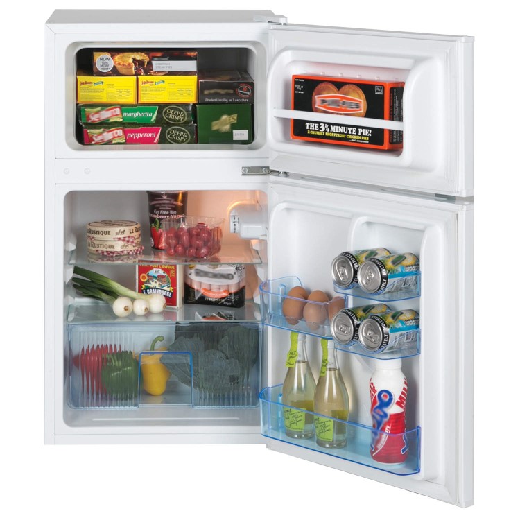 GRADE A2 - LEC T50084 50cm Under Counter Top Mount Freestanding Fridge Freezer White