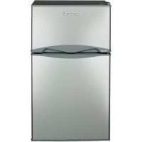 LEC T50084 50cm Under Counter Top Mount Freestanding Fridge Freezer Silver