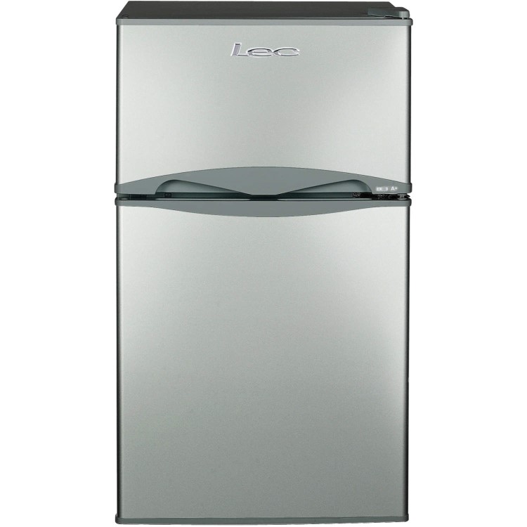 LEC T50084 50cm Under Counter Top Mount Freestanding Fridge Freezer Silver