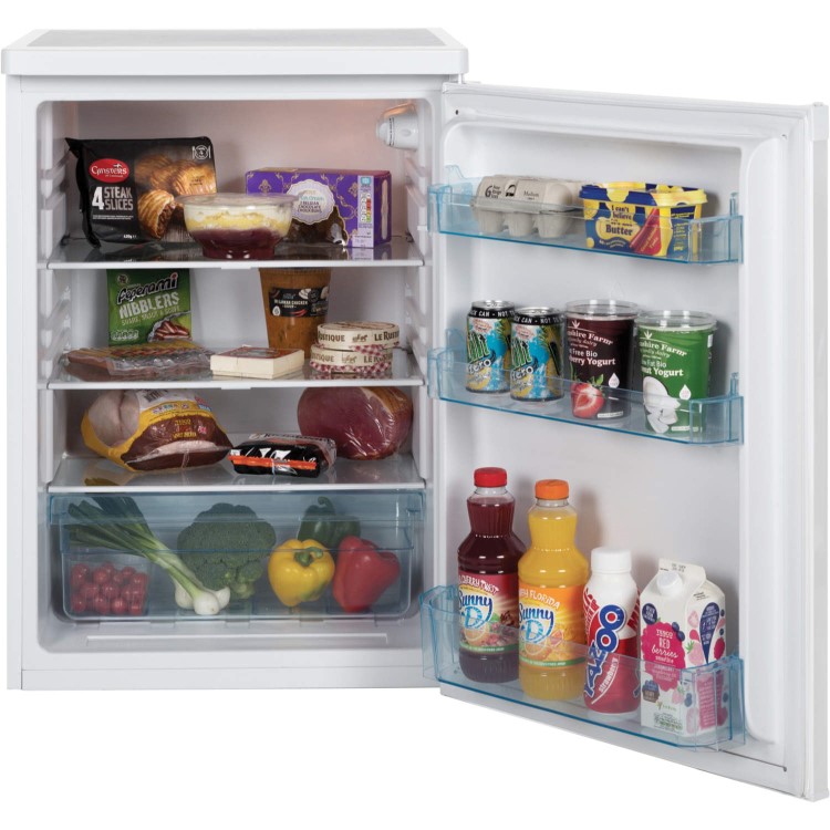 LEC L6014 60cm Wide Freestanding Under Counter Larder Fridge - White