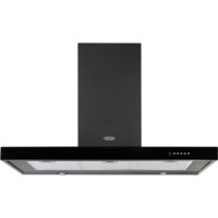 Belling 100 DB Flat MK2 100cm Chimney Cooker Hood Black