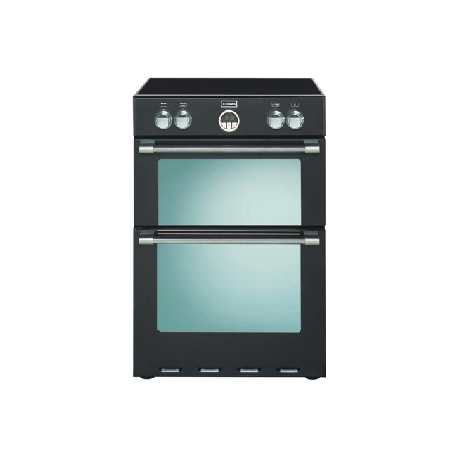 Stoves Sterling 600MFTi 60cm Double Oven Electric Cooker With Induction Hob - Black