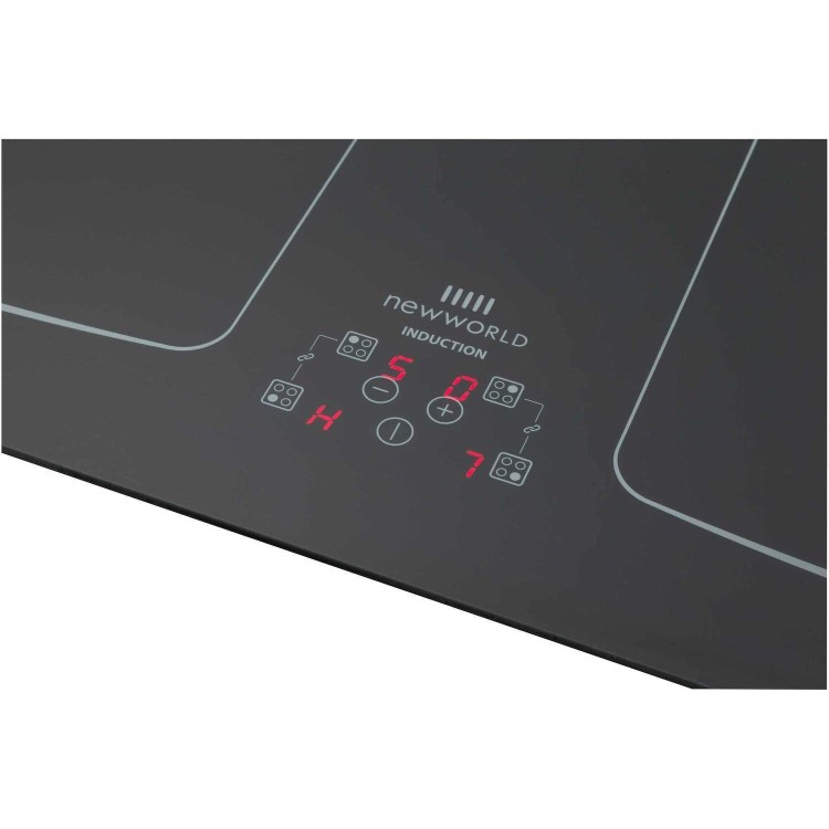 GRADE A2 - New World 444443932 IHF60T Touch Control 60cm Flex-induction Hob - Black