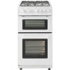 New World 444443995 50cm Wide Gas Double Cavity Cooker White