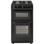 GRADE A1 - New World 444443996 50cm Wide Gas Double Cavity Cooker Black