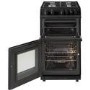 GRADE A1 - New World 444443996 50cm Wide Gas Double Cavity Cooker Black