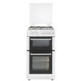 Belling FSG50GTCL 50cm Lidded Double Cavity Gas Cooker With Enamel Pan Stands - White