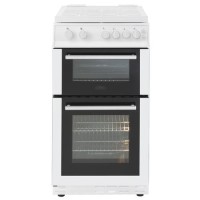 Belling FSG50GDOL 50cm Lidded Double Oven Gas Cooker With Enamel Pan Stands - White