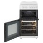 Belling FSG50GDOL 50cm Lidded Double Oven Gas Cooker With Enamel Pan Stands - White