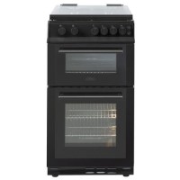 Belling FSG50GDOL 50cm Double Oven Gas Cooker With Lid - Black