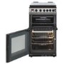 Belling FS50GDOLM 50cm Double Oven Gas Cooker With Lid - Stainless Steel