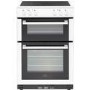 New World 444444026 60cm Wide Electric Double Oven Cooker With Ceramic Hob White