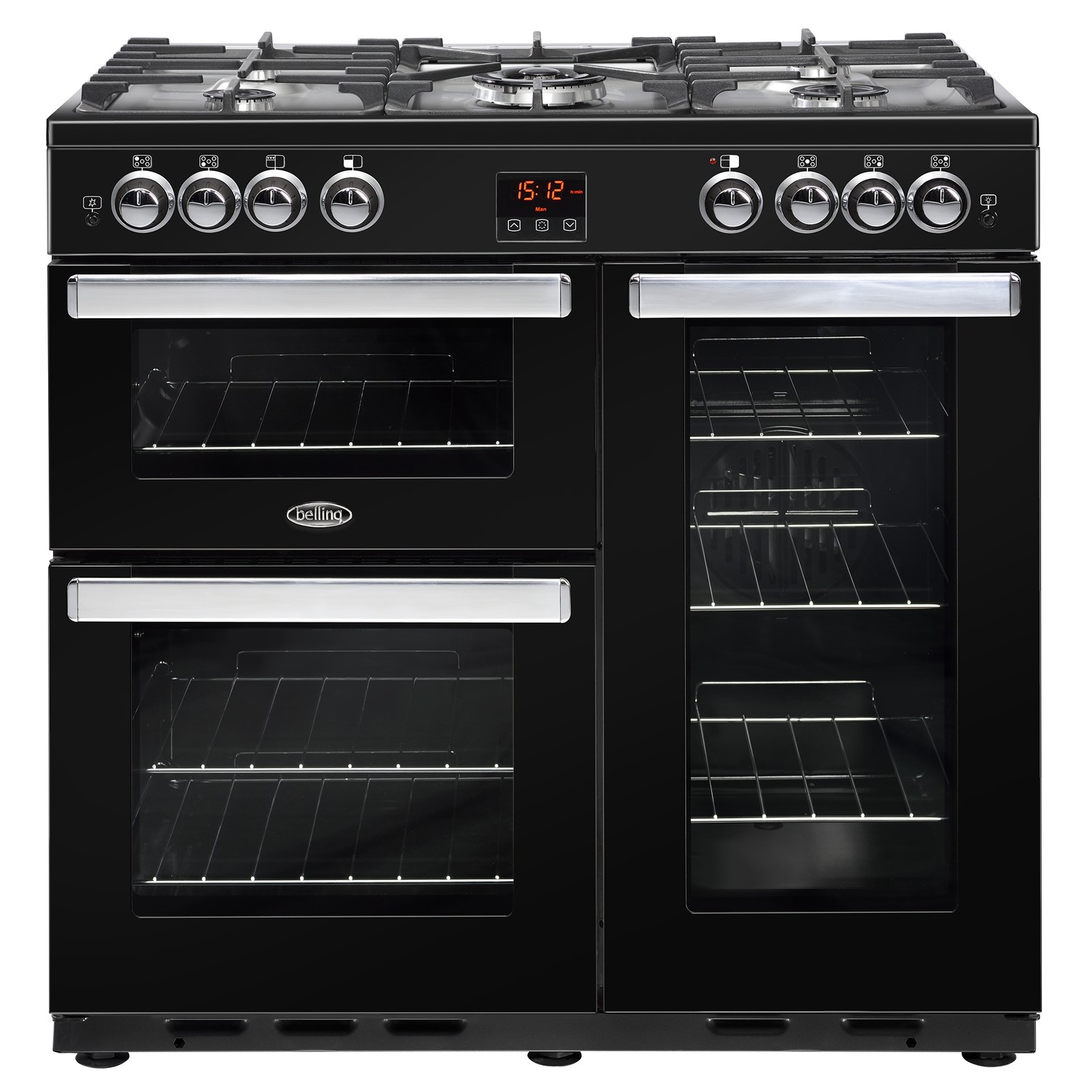 Belling Cookcentre 90G 90cm Gas Range Cooker - Black