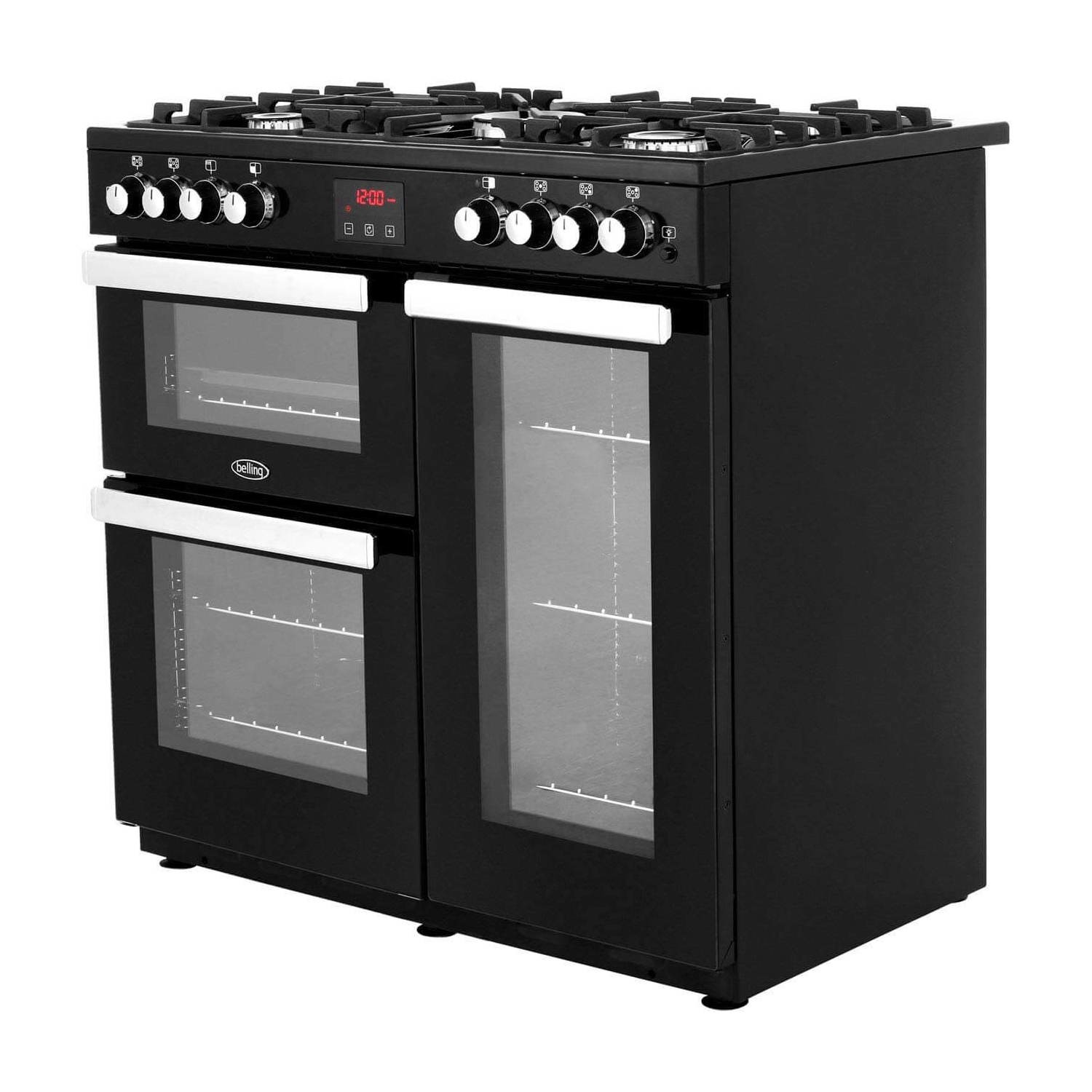 Belling Cookcentre 90g 90cm Gas Range Cooker Black 444444077 Appliances Direct