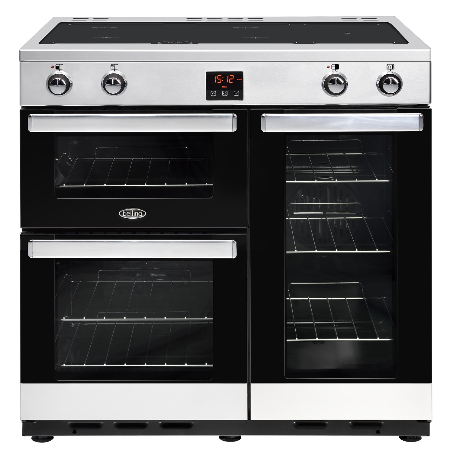 Belling Cookcentre 90Ei 90cm Electric Induction Range Cooker - Stainless steel