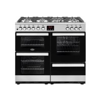 Belling Cookcentre 100DF 100cm Dual Fuel Range Cooker - Stainless Steel