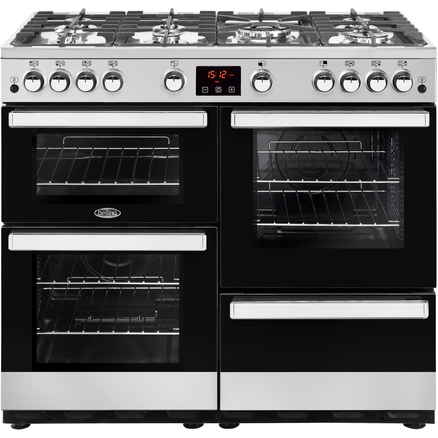 Belling Cookcentre 100G 100cm Gas Range Cooker - Stainless Steel