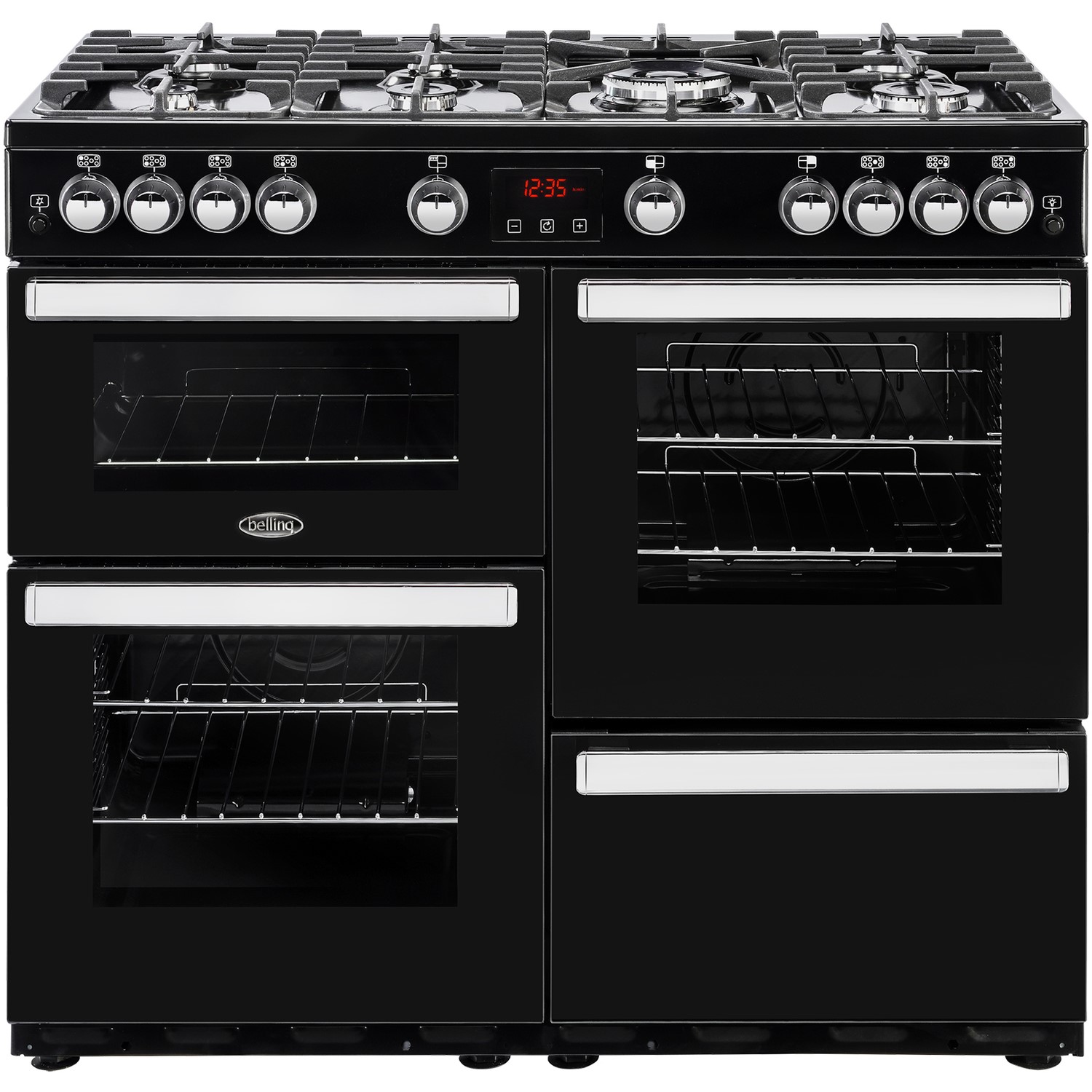 Belling Cookcentre 100G 100cm Gas Range Cooker - Black