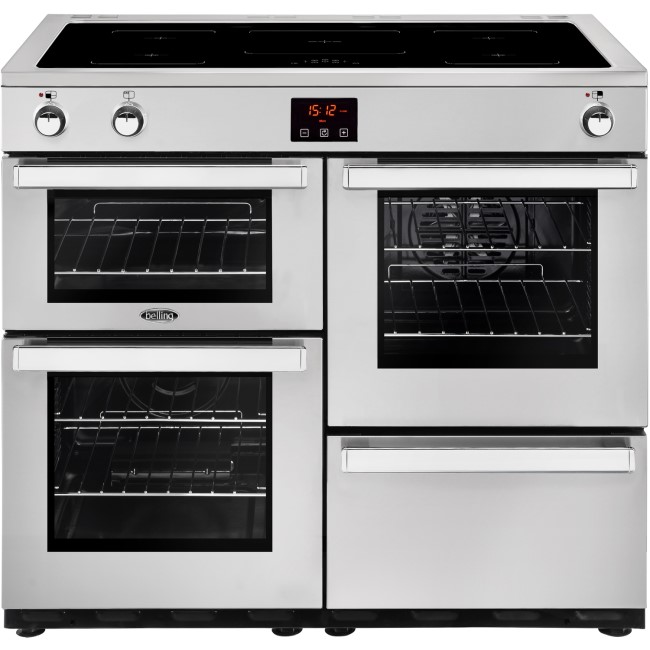 Belling Cookcentre 100Ei Professional 100cm Induction Range Cooker - Stainless steel