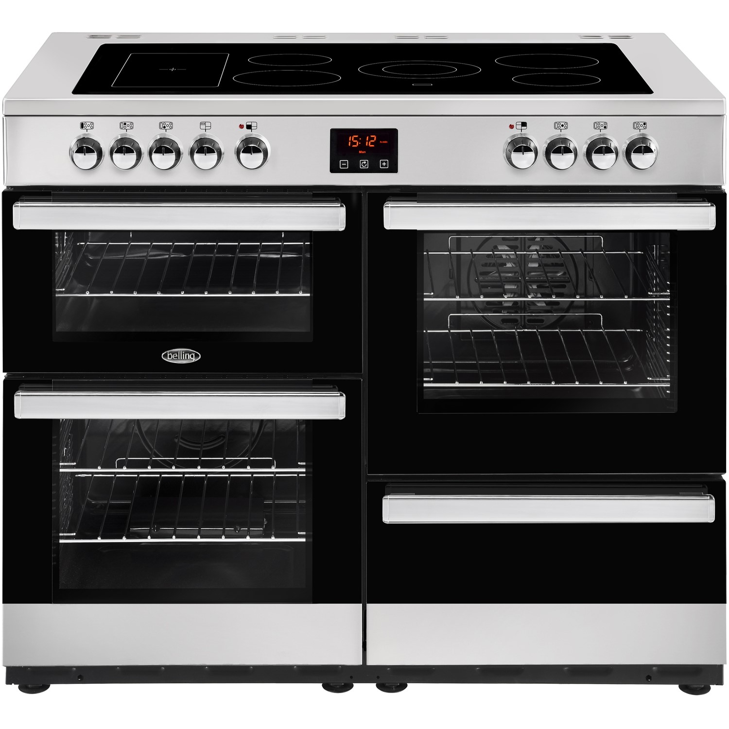 Belling Cookcentre 110E 110cm Electric Range Cooker with Ceramic Hob - Stainless Steel