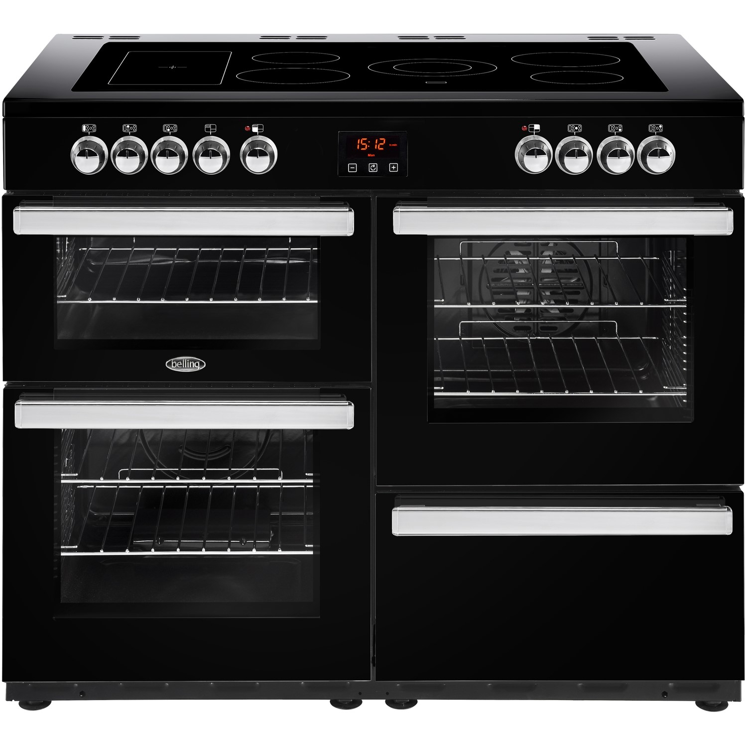 Belling Cookcentre 110E 110cm Electric Ceramic Range Cooker - Black