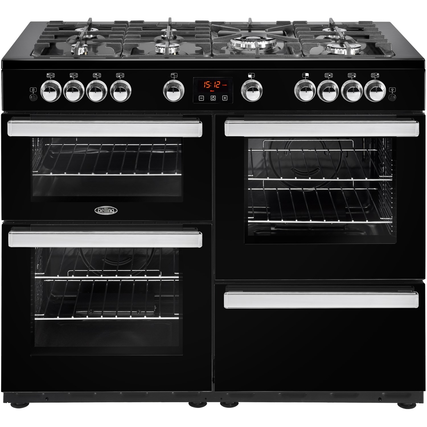 Belling Cookcentre 110G 110cm Gas Range Cooker - Black