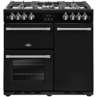 GRADE A1 - Belling Belling Farmhouse 90cm 5 Burner Gas Range Cooker - Black
