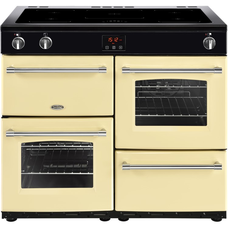 Belling Farmhouse 100Ei 100cm Electric Induction Range Cooker - Cream