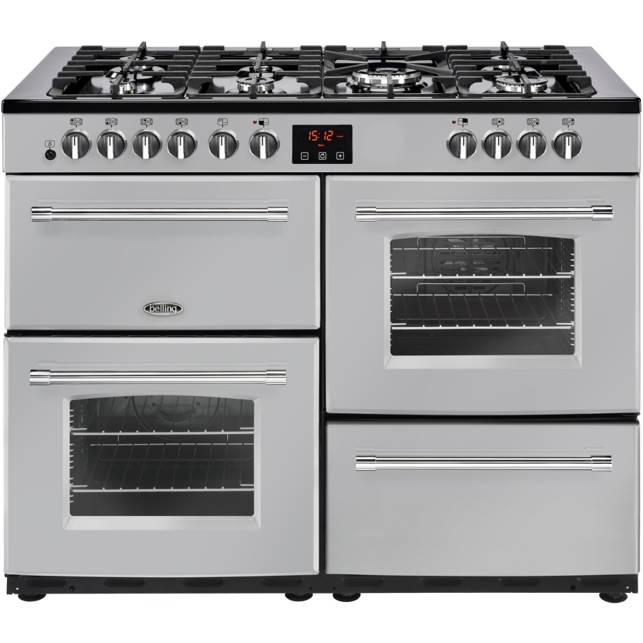 Belling Farmhouse 110DFT 110cm Dual Fuel Range Cooker Silver