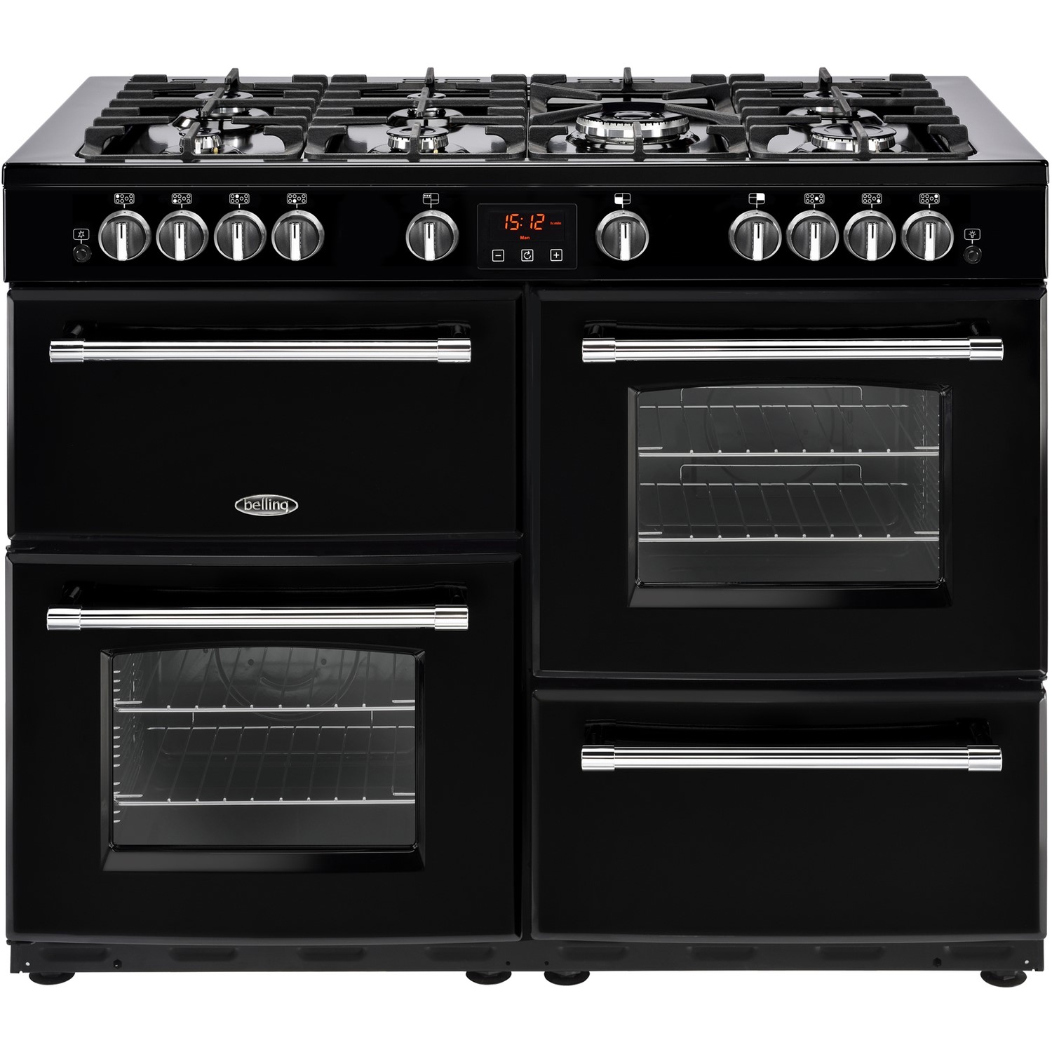 Belling Farmhouse 110G 110cm Gas Range Cooker - Black