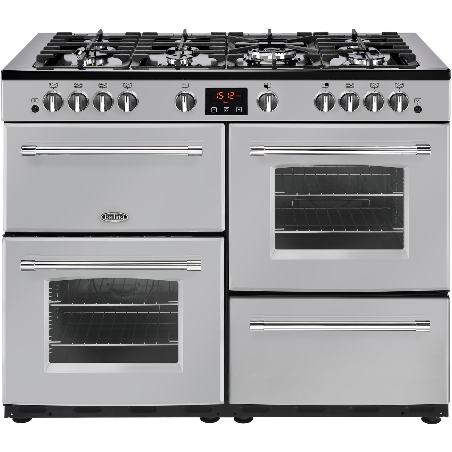 Belling Farmhouse 110G 110cm Gas Range Cooker Silver