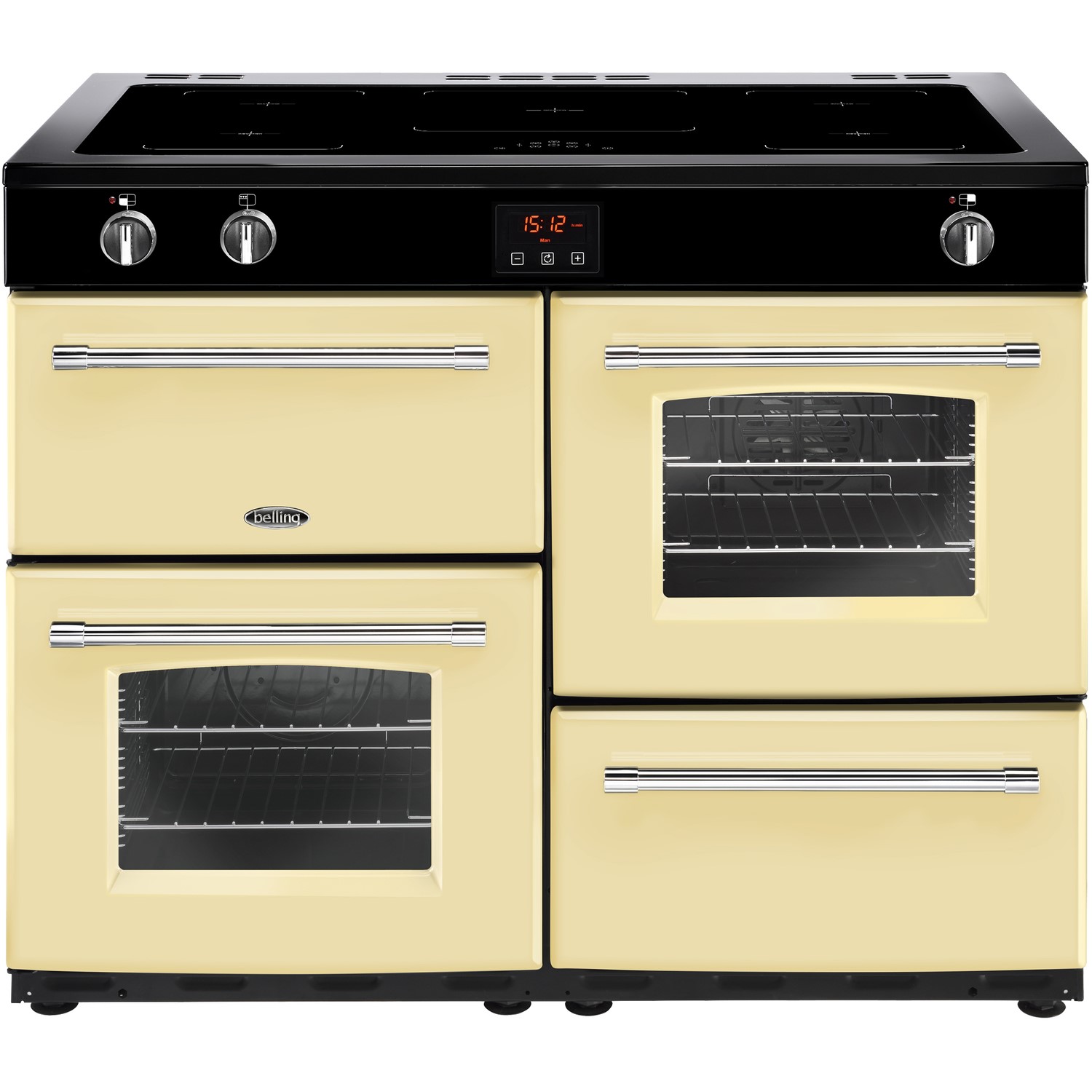 Belling Farmhouse 110Ei 110cm Electric Range Cooker With Induction Hob - Cream