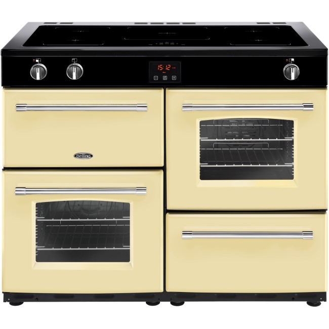 Refurbished Belling Farmhouse 110Ei 110cm Electric Range Cooker With Induction Hob - Cream