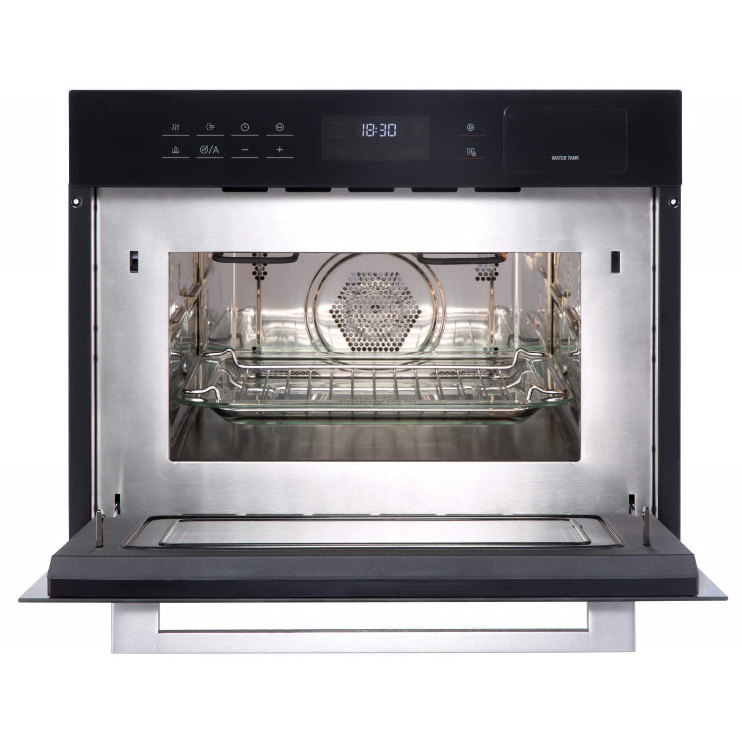 New World 444444190 Design Suite 45CS 34L 900W Built in Combination Microwave Steam Oven Black
