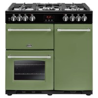 Belling Farmhouse 90DFT 90cm Dual Fuel Range Cooker Soho Green