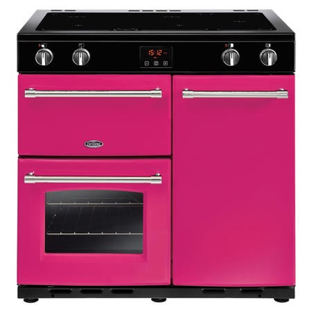 Belling Farmhouse 90Ei 90cm Electric Range Cooker With Induction Hob Floral Burst 444444239 Appliances Direct
