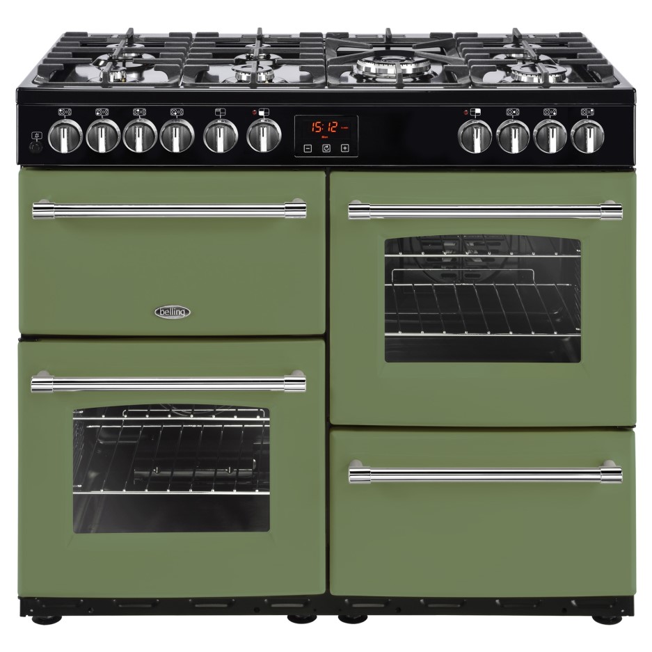 Belling Farmhouse 100DFT 100cm Dual Fuel Range Cooker Soho Green
